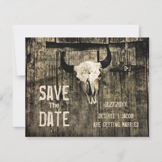 Robuuste Westerne Koe De schedel bewaart de datumb (Voorkant)