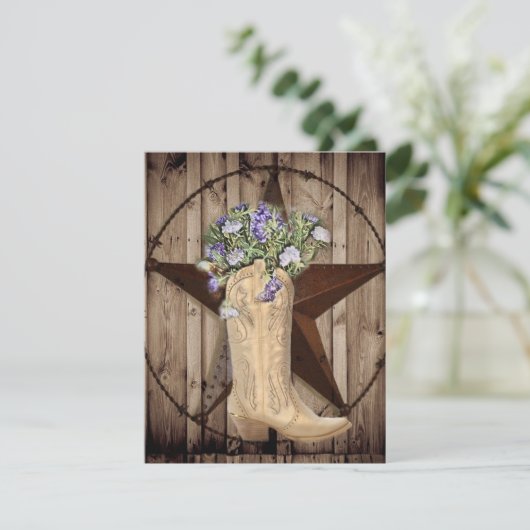 Robuuste westerne ster voor wilde houtbloem met sc kaart (Staand voorkant)