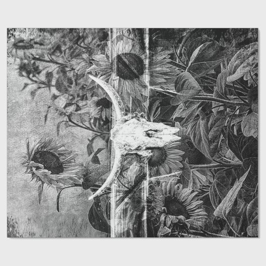 Robuuste Westerne zwarte en witte flesvormige sche Cadeaupapier (Vlak)