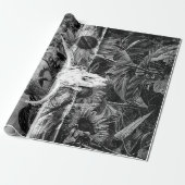 Robuuste Westerne zwarte en witte flesvormige sche Cadeaupapier (Uitgerold)