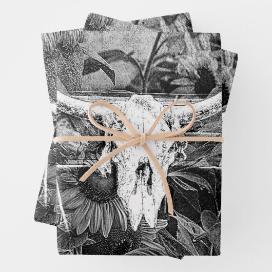 Robuuste Westerne zwarte en witte flesvormige sche Inpakpapier Vel (In situ)