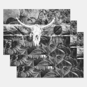 Robuuste Westerne zwarte en witte flesvormige sche Inpakpapier Vel