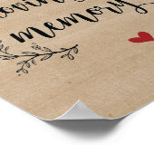 Robuuste wijnstokken in een liefdevol geheugenbord poster (Hoek)