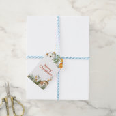 Robuuste winterpaddenstoelen Kerst Cadeaulabel (Met Touw)