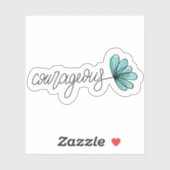 Robuuste Word Flower-laptop | Afgesneden Sticker (Vel)