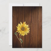 Robuuste zonnebloem op de bruiloft van het land me save the date (Achterkant)