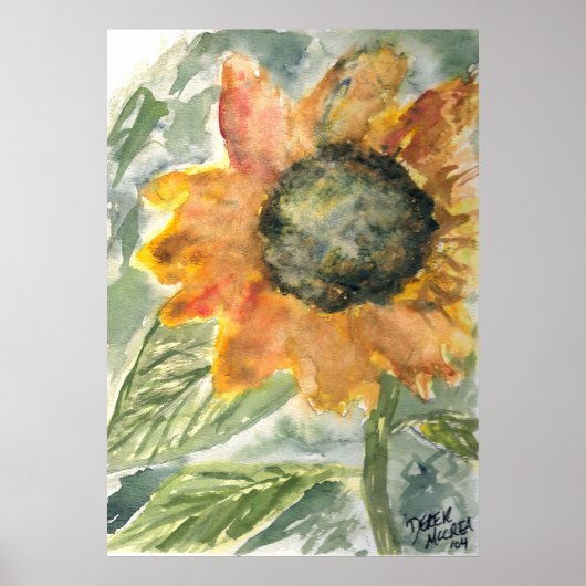 Robuuste zonnebloem poster (Voorkant)