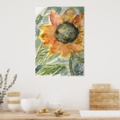 Robuuste zonnebloem poster (Keuken)