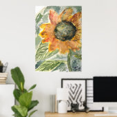Robuuste zonnebloem poster (Thuiskantoor)
