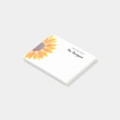 Robuuste zonnebloem van het bureau van de leraar post-it® notes (Schuin)