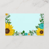 Robuuste zonnebloemboeken voor Baby Informatiekaartje (Achterkant)