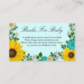 Robuuste zonnebloemboeken voor Baby Informatiekaartje (Voorkant)