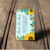 Robuuste zonnebloemboeken voor Baby Informatiekaartje