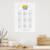 Robuuste zonnebloemen 9 Tabellen 90 Grafiek voor d Poster (Keuken)