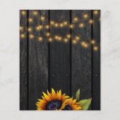 Robuuste zonnebloemen begroeten baby shower-uitnod (Achterkant)