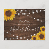 Robuuste zonnebloemen... ben je mijn vriendin. uitnodiging briefkaart (Voorkant)