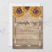 Robuuste zonnebloemen, lampjes, houtafhankelijke p kaart (Voorkant)