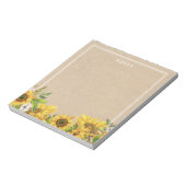 Robuuste zonnebloemen op Kraft-laptop Notitieblok (Linkerzijde)