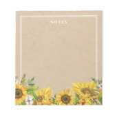 Robuuste zonnebloemen op Kraft-laptop Notitieblok (Voorkant)