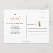 Robuuste zonnebloempel die ik heb verplaatst aankondigingskaart (Achterkant)