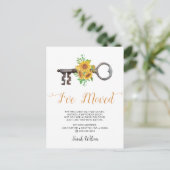 Robuuste zonnebloempel die ik heb verplaatst aankondigingskaart (Staand voorkant)