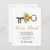 Robuuste zonnebloempel die we hebben verplaatst aankondigingskaart (Voorkant / Achterkant)