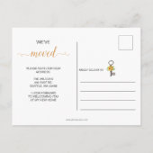 Robuuste zonnebloempel die we hebben verplaatst aankondigingskaart (Achterkant)