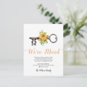 Robuuste zonnebloempel die we hebben verplaatst aankondigingskaart (Staand voorkant)