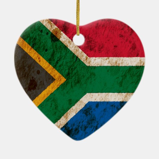 Robuuste Zuid-Afrikaanse vlag Keramisch Ornament (Achterkant)