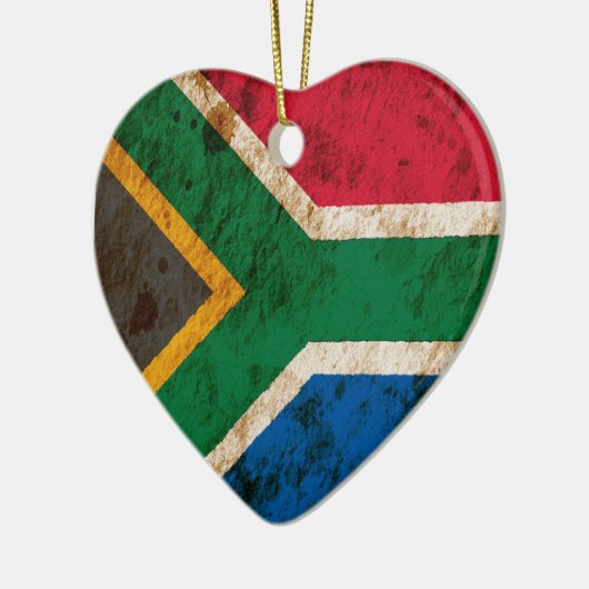 Robuuste Zuid-Afrikaanse vlag Keramisch Ornament (Links)