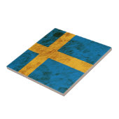 Robuuste Zweedse vlag Tegeltje (Zijkant)