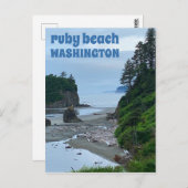 Roby Beach Washington Olympic Twilight Travel Briefkaart (Voorkant / Achterkant)
