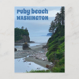 Roby Beach Washington Olympic Twilight Travel Briefkaart