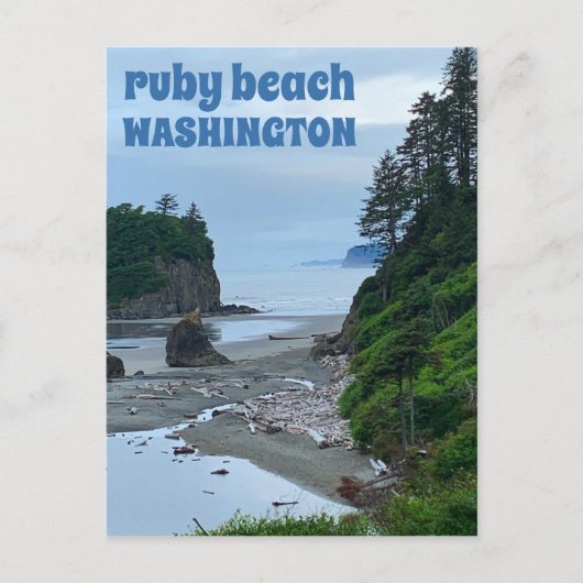 Roby Beach Washington Olympic Twilight Travel Briefkaart (Voorkant)