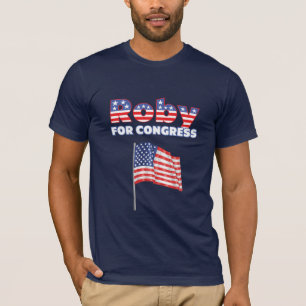 Roby voor het Congres Patriottic American Flag Des T-shirt