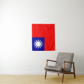 ROC Taiwan - Taiwanese vlag - 中 - 民 - 青 , 國 , 國 旗 Wandkleed (In situ)