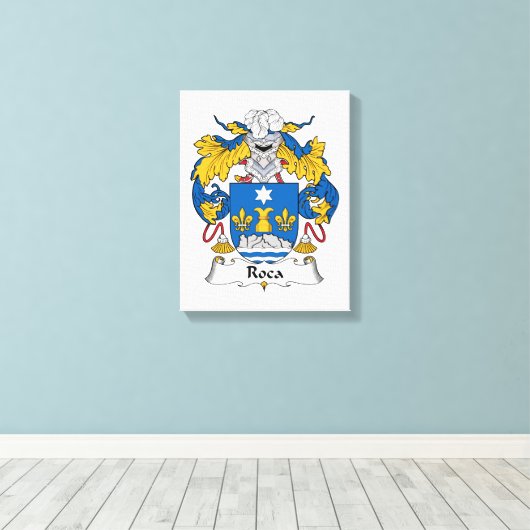 Roca Family Crest Canvas Afdruk (Insitu (Houten vloer))
