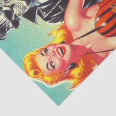 Rocabilly Summer Pin-up Tissuepapier (Detail)