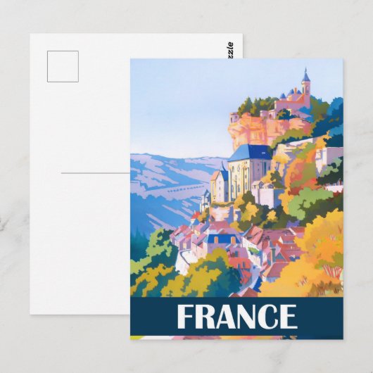 Rocamadour France vintage Briefkaart (Voorkant / Achterkant)
