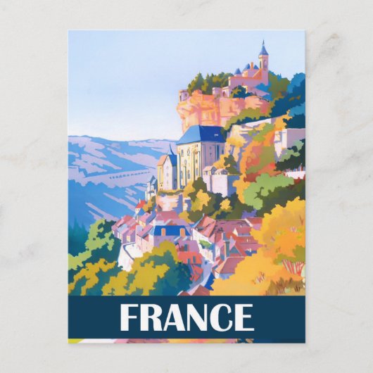 Rocamadour France vintage Briefkaart (Voorkant)