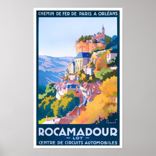 Rocamadour France vintage-Poster Poster (Voorkant)