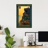 Rocamadour Frankrijk Vintage Reisposter Print (Thuiskantoor)