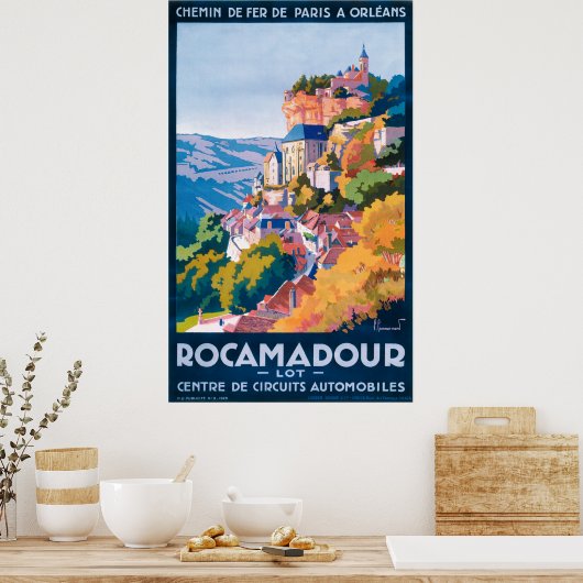 Rocamadour Vintage Travel Poster (Keuken)