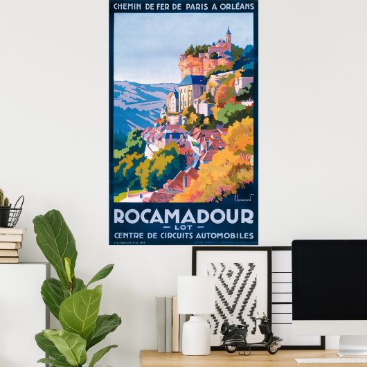 Rocamadour Vintage Travel Poster (Thuiskantoor)