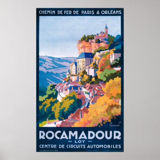 Rocamadour Vintage Travel Poster (Voorkant)