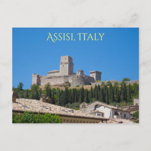 Rocca Maggiore, Assisi, Umbria Italy Hilltop Fort Briefkaart