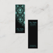 "Roccoco" (skinny) Interieurontwerper Visitekaartj Mini Visitekaartje (Voorkant / Achterkant)