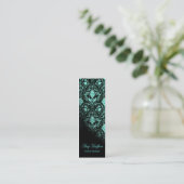 "Roccoco" (skinny) Interieurontwerper Visitekaartj Mini Visitekaartje (Staand voorkant)