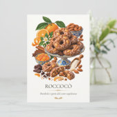 Roccocò – Vintage Italiaans dessert Kaart (Staand voorkant)