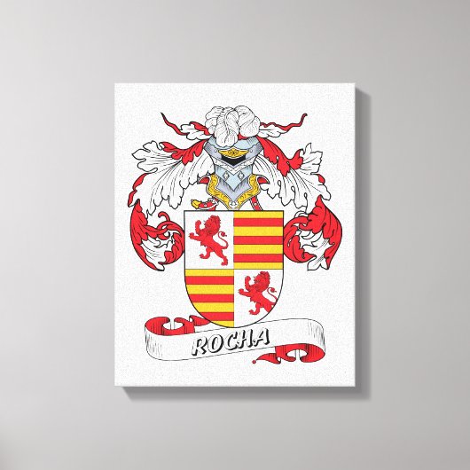 Rocha Family Crest Canvas Afdruk (Voorkant)
